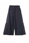 SIDE TIERED WIDE LEG PANTS [NAVY]