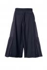 SIDE TIERED WIDE LEG PANTS [BLACK]
