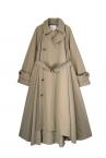 FLARED TRENCH COAT [BEIGE]