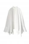 FLARED PEPLUM SHIRT [WHITE]