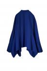 FLARED PEPLUM SHIRT [BLUE]