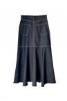 BACK PEPLUM DENIM SKIRT [INDIGO]