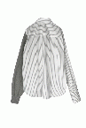 HYBRID SWEAT STRIPE SHIRT [WHITE SHIRT��GREY]