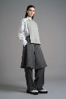 HYBRID SWEAT STRIPE SHIRT [BLUE SHIRT��TAUPE]