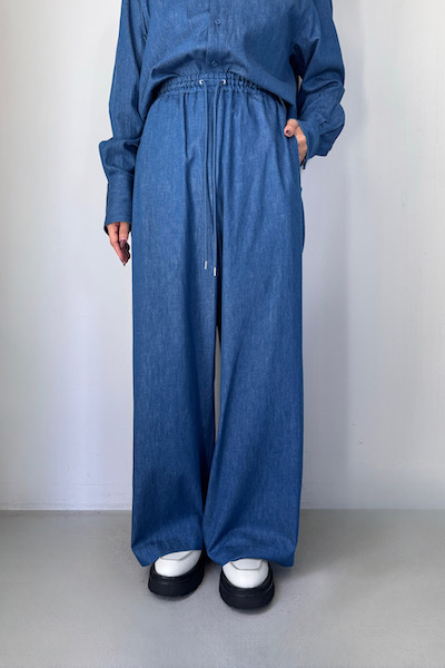 ways will ワイドデニムパンツ じまちゃん スイケワンタッチワイドデニムパンツ | ファッション通販サイト NUGU