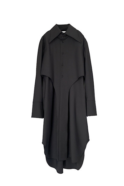 SLEEVELESS SHIRT DRESSCROP SHIRT SET[BLACK]