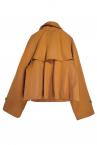 DOUBLE LAYER SHORT TRENCH COAT [CARAMELIZED]