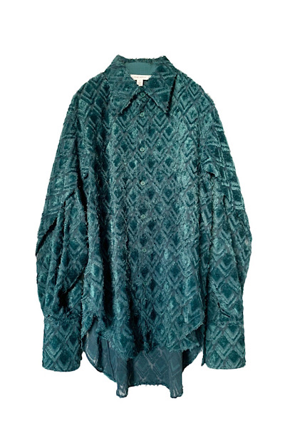 ARGYLE JACQUARD SHIRT [GREEN]