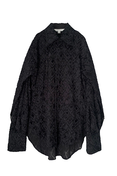 ARGYLE JACQUARD SHIRT [BLACK]