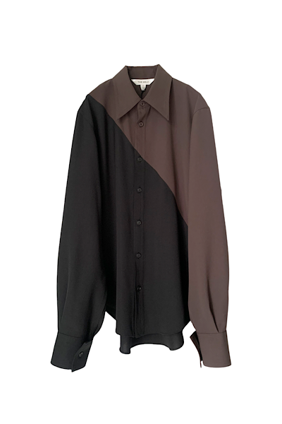 COLOURBLOCK SHIRT[BROWNBLACK]