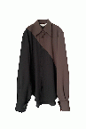 COLOURBLOCK SHIRT[BROWNBLACK]