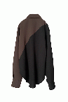 COLOURBLOCK SHIRT[BROWNBLACK]