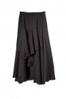 HYBRID DENIM TIERED RUFFLE SKIRT SET[BLACKINDIGO]