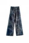 CHAIN PRINT DRAWSTRING PANT [DARK INDIGO]