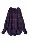DETACHABLE KNIT V-NECK SHIRT [PURPLE]