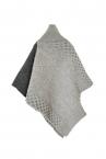 COLOUR BLOCK PONCHO[LIGHTDARK GREY]