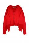 HYBRID TULLE KNIT CARDIGAN [RED]