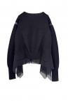 HYBRID TULLE KNIT CARDIGAN [BLACK]