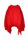 HYBRID TULLE KNIT SWEATER [RED]