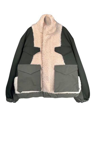 HYBRID FAUX SHEARLING BLOUSON [KHAKI GREEN]