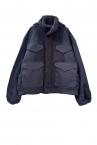HYBRID FAUX SHEARLING BLOUSON [BLACK]
