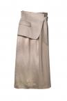 BLAZER PANEL SIDE ZIP SKIRT [BEIGE]