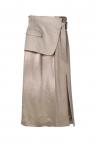BLAZER PANEL SIDE ZIP SKIRT [BEIGE]