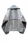 REVERSIBLE PATCHWORK SHORT COAT [GREY]