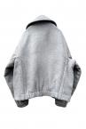 REVERSIBLE PATCHWORK SHORT COAT [GREY]