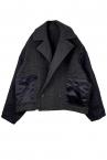 REVERSIBLE PATCHWORK SHORT COAT [NAVY]