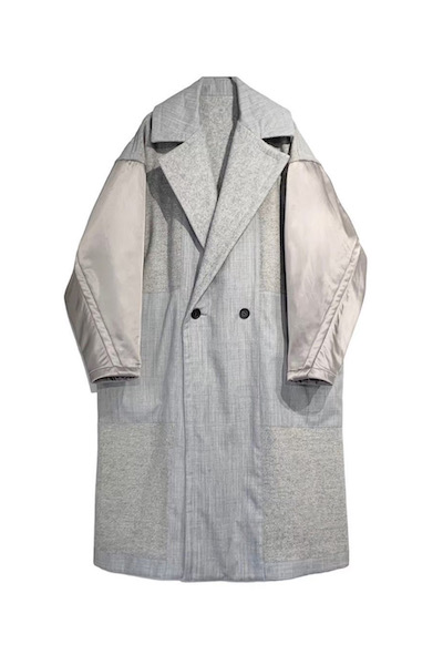 REVERSIBLE PATCHWORK  COAT [GREY]