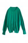 CAPE SLEEVE MULTI-WAY KNIT PULLOVER [GREEN]