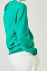 CAPE SLEEVE MULTI-WAY KNIT PULLOVER [GREEN]