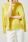 CAPE SLEEVE MULTI-WAY KNIT PULLOVER [YELLOW]