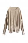 CAPE SLEEVE MULTI-WAY KNIT PULLOVER [BEIGE]