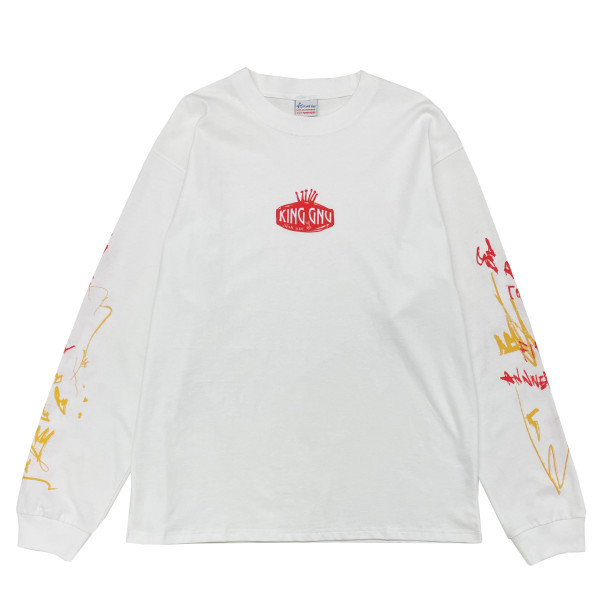 ロングTシャツですKING GNU LONG SLEEVE TEE(ピンク) - Tシャツ 