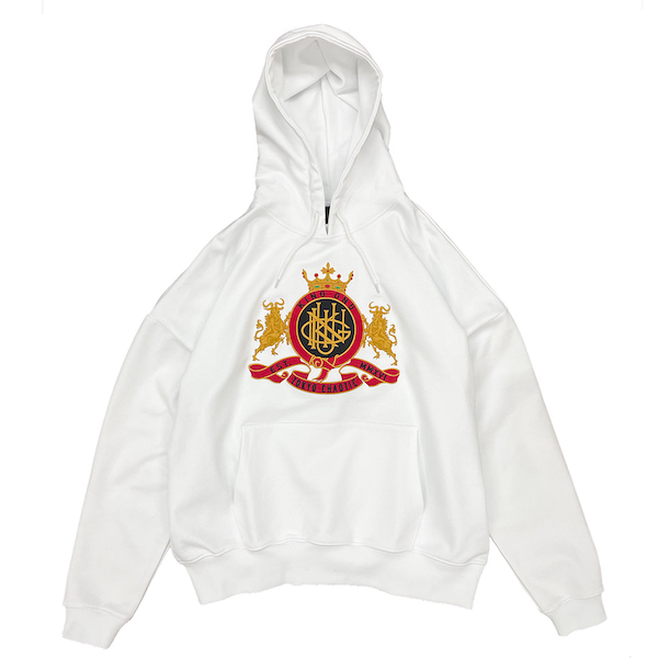 King Gnu オフィシャル・グッズ通販/商品詳細 CREST LOGO HOODIE [WHITE]