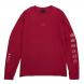 STITCHED LOGO LONG SLEEVE TEE [BURGUNDY]