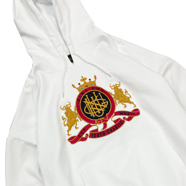 King Gnu CREST LOGOHOODIE ホワイトSサイズ