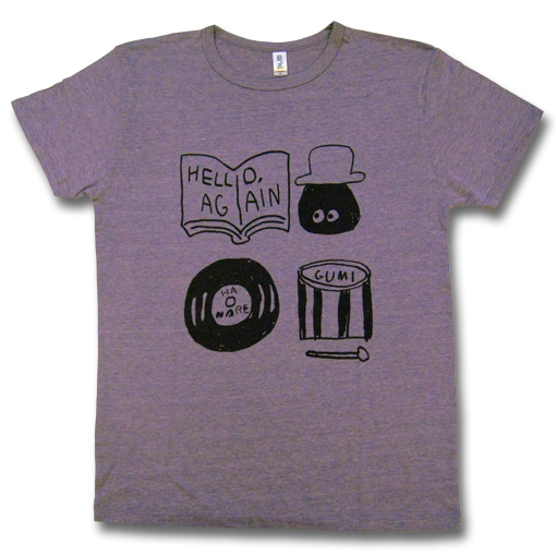 ラフィン オフィシャルグッズストア 商品詳細 ハナレグミ Hello Again Tシャツ ヘザーパープル