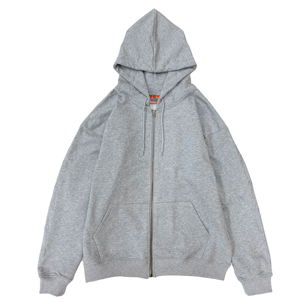 TRASH BOX ZIP HOODIE MOUSE GRAY