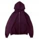 TRASH BOX ZIP HOODIE RED BROWN