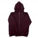 TRASH BOX ZIP HOODIE RED BROWN