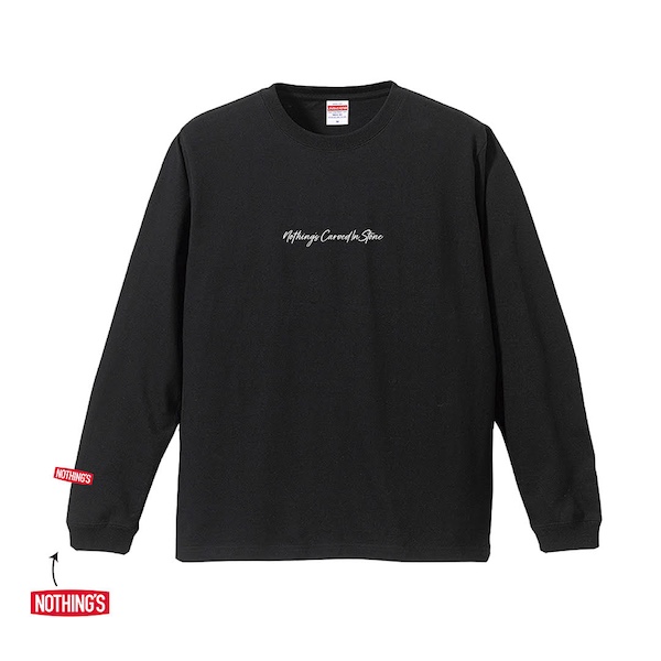 刺繍ロングTシャツ 2026 ブラック