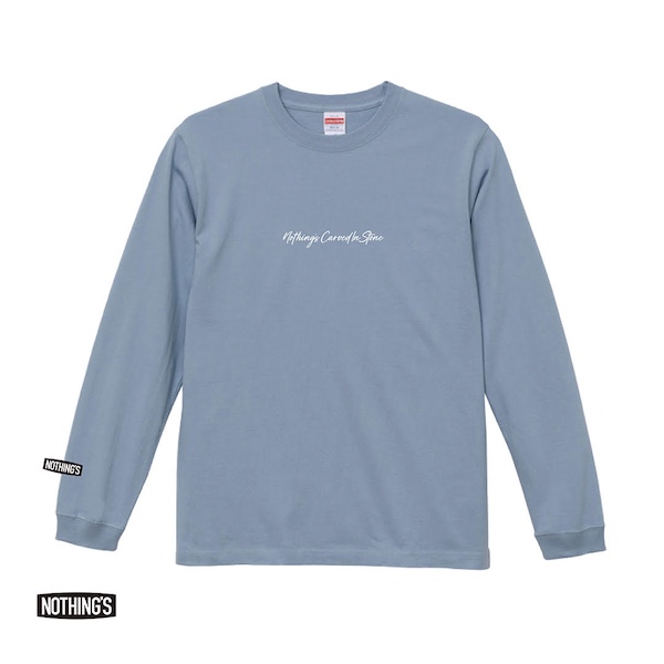 刺繍ロングTシャツ 2026 アシッドブルー