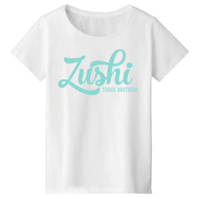 NEW LOGO T-SHIRTS(WHITE MODEL-GREEN-"Ladies")