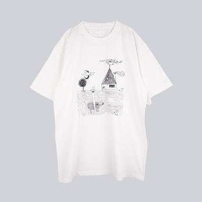 深緑Tシャツ ホワイト