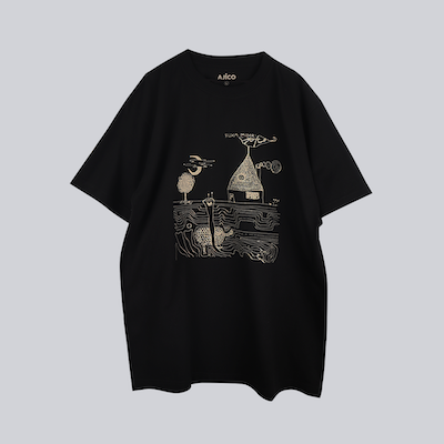 深緑Tシャツ ブラック