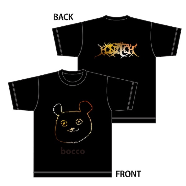 くまっちゾンビメタルTシャツ ブラック