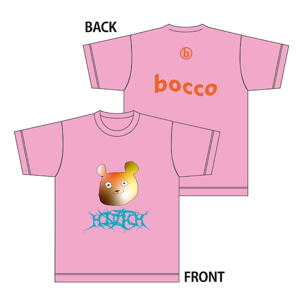 くまっちゾンビメタルTシャツ ピンク